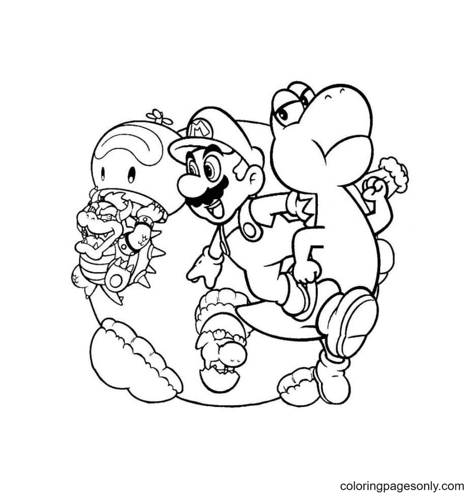 Cuando era niño, Yoshi cuidaba y protegía a Mario de las malvadas tortugas de Yoshi.