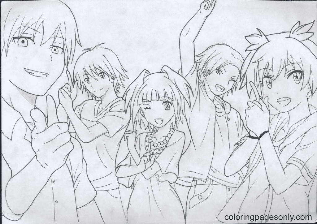 Assassination Classroom Character Coloring Pages