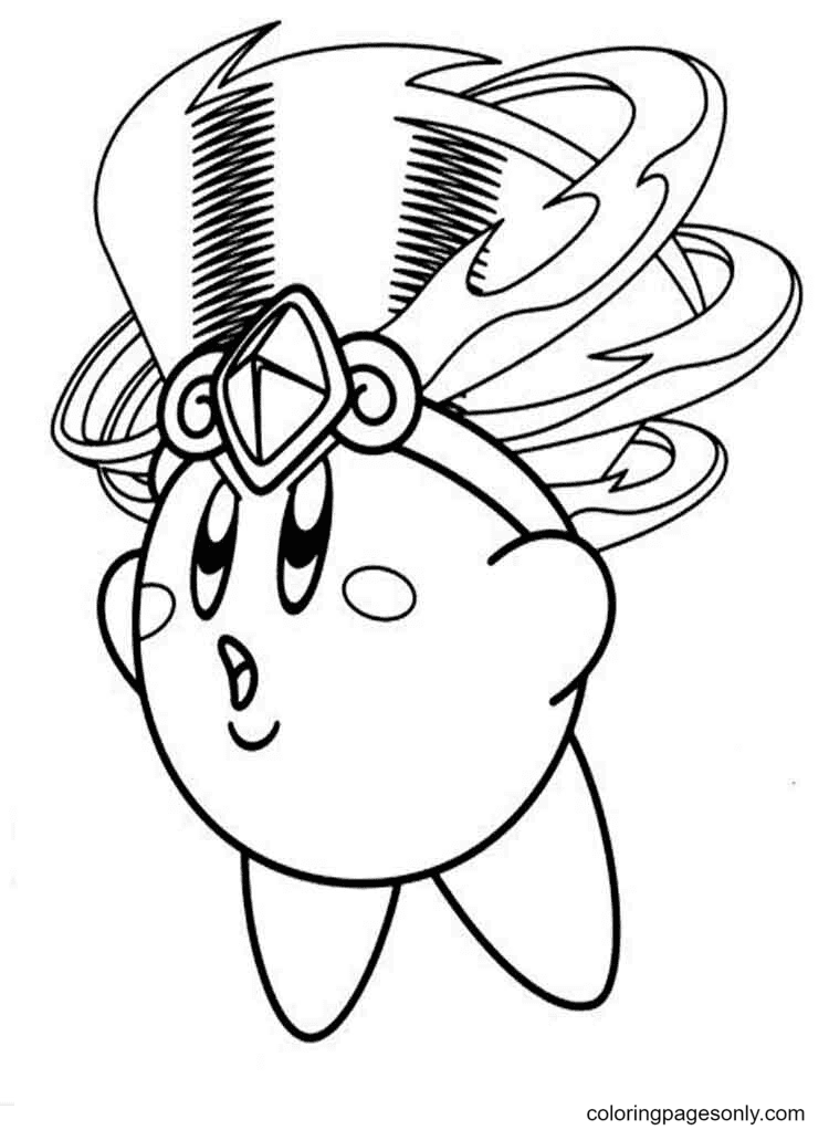 Awesome Kirby Coloring Page