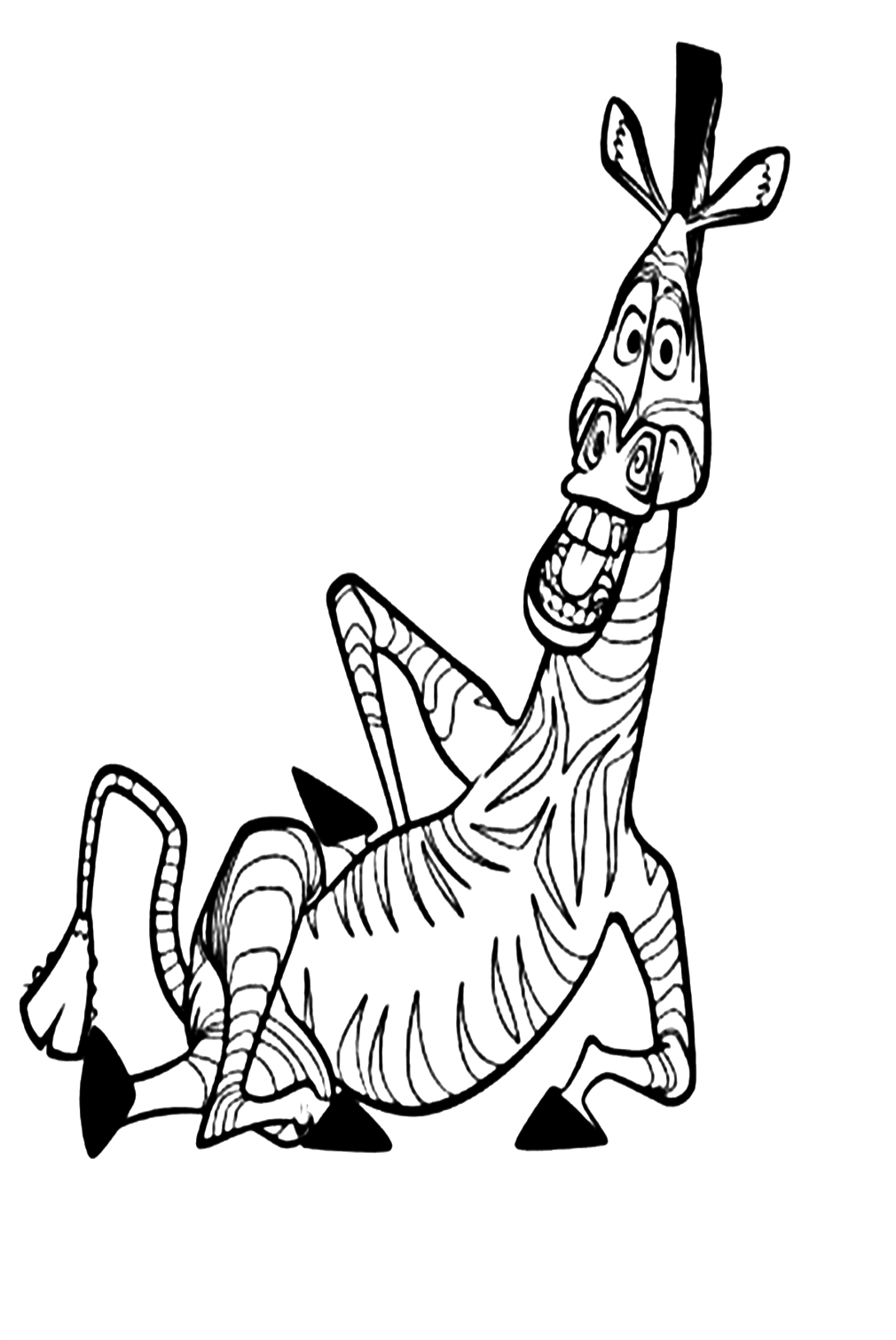 Awesome Marty Zebra Coloring Page