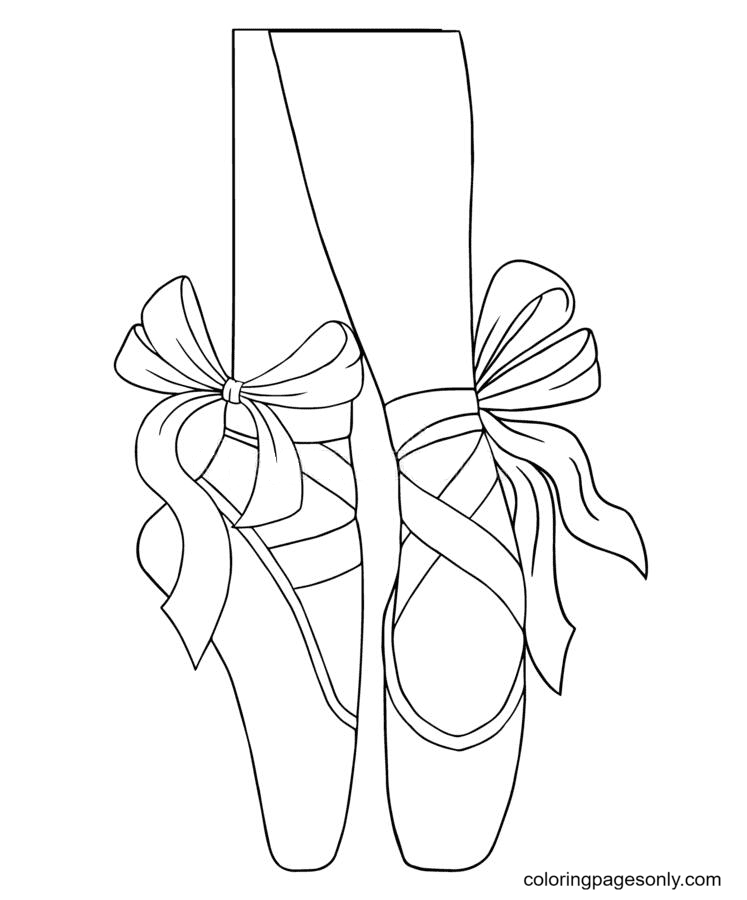 Coloring Pages For Ballet Shoes