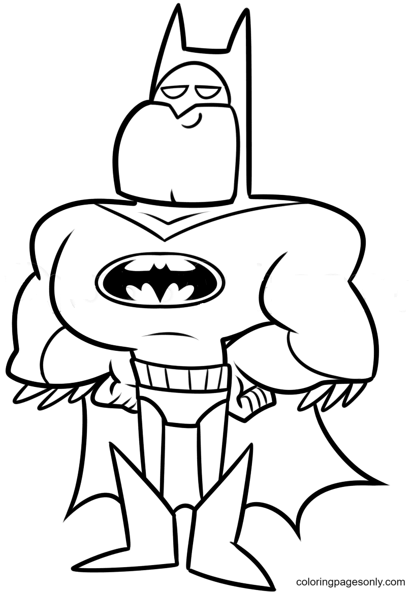 Batman from Teen Titans Go Coloring Page