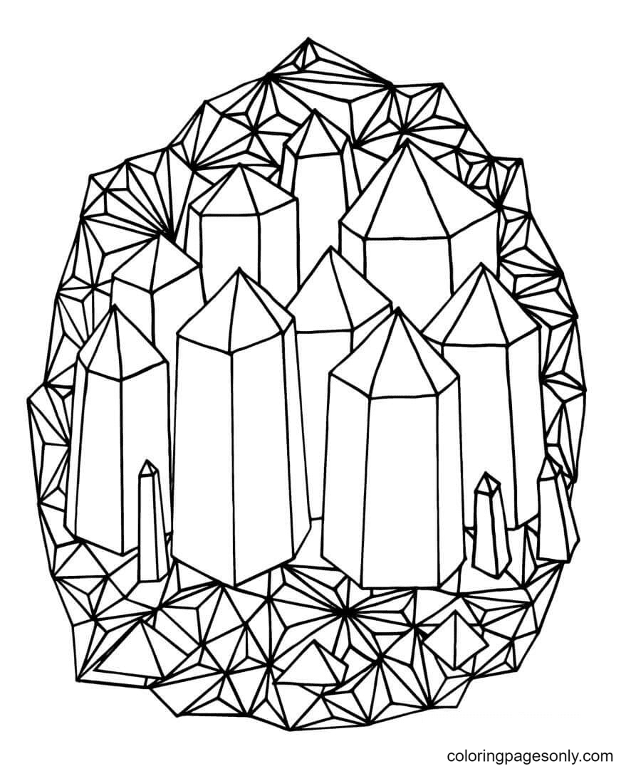 Beautiful Crystal Coloring Pages