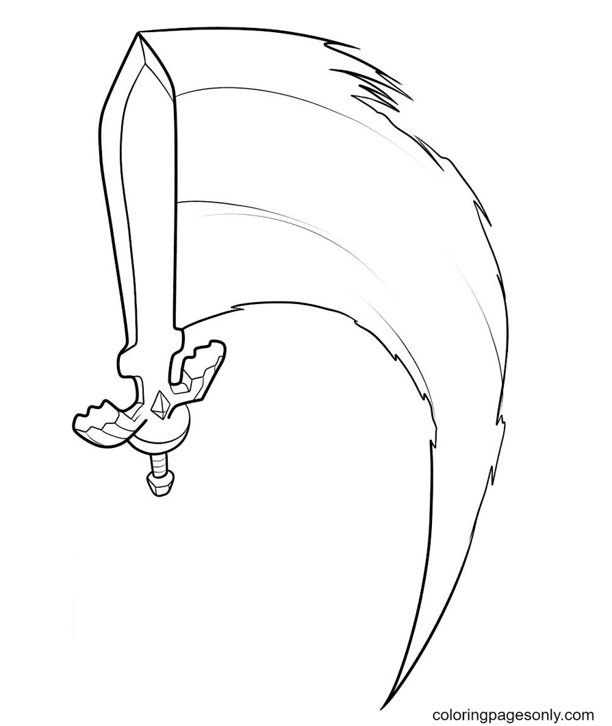 Beautiful Sword Coloring Page