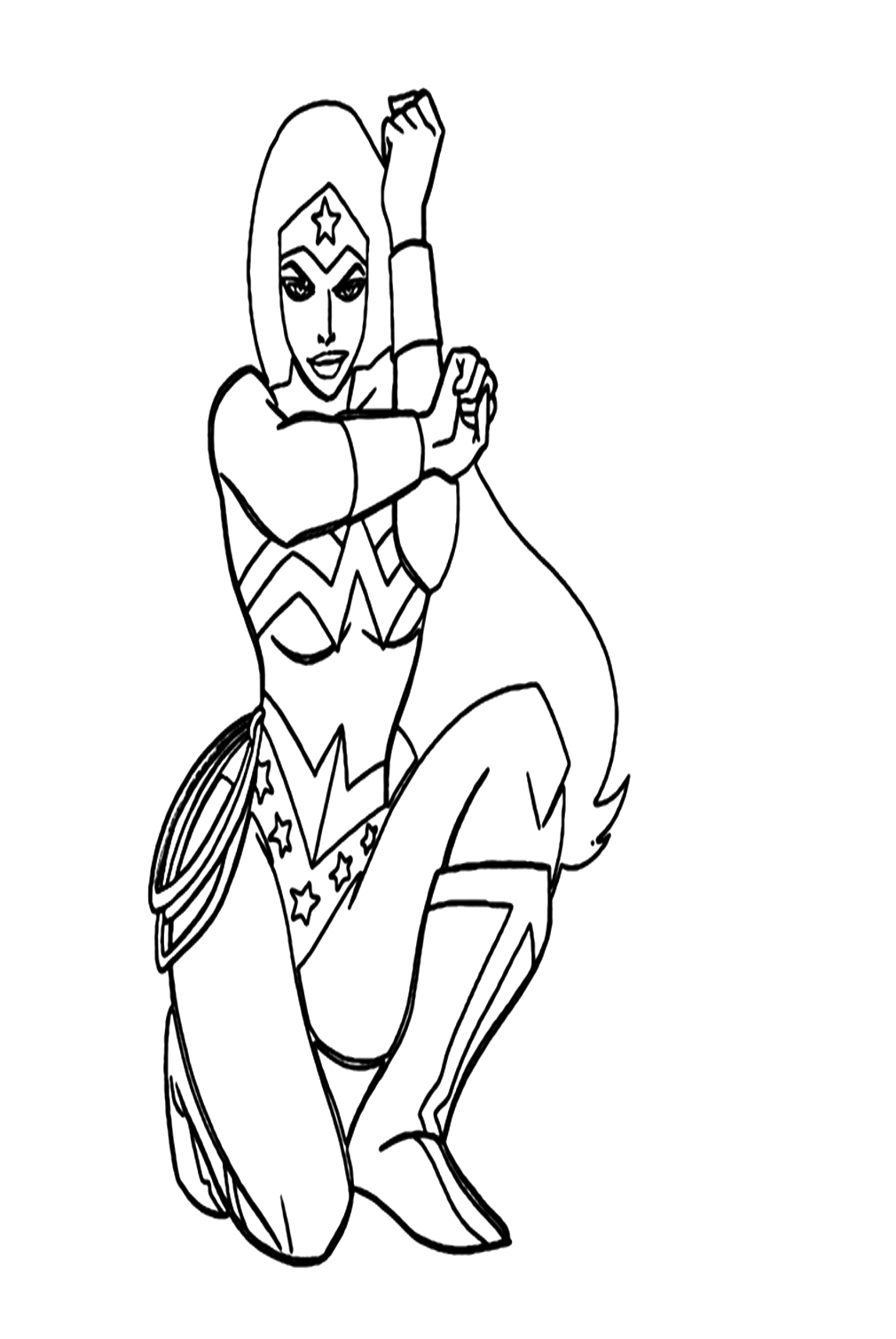 Beautiful Wonder Woman Coloring Pages
