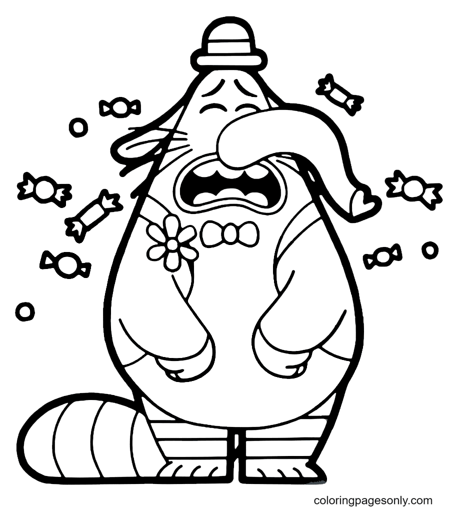 Bing Bong Inside Out Disney Coloring Page