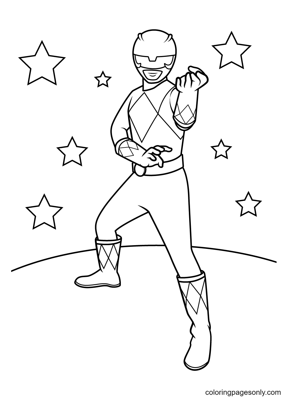 Black Ranger Coloring Pages