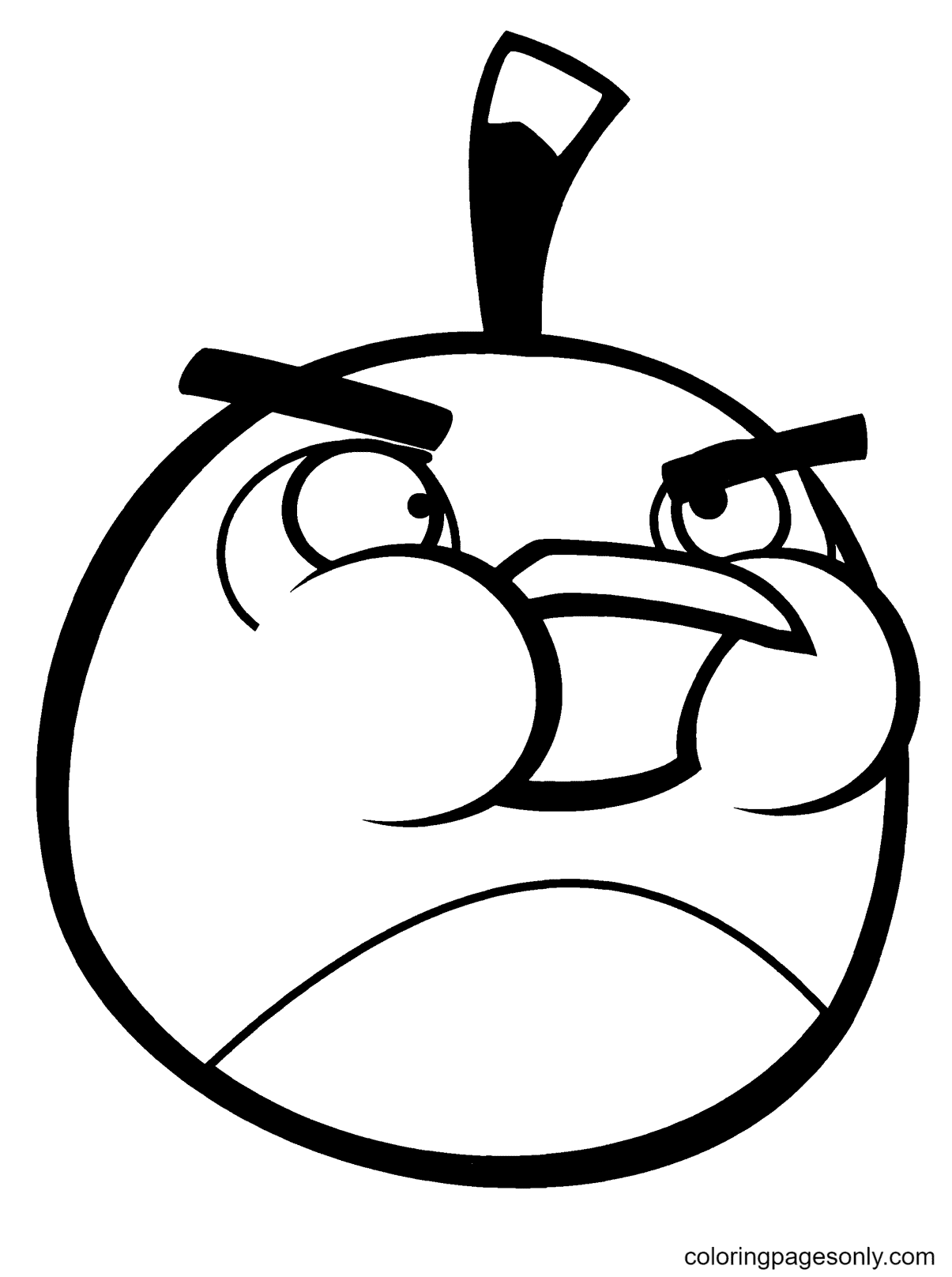 Bomb, the Black Bird Coloring Page