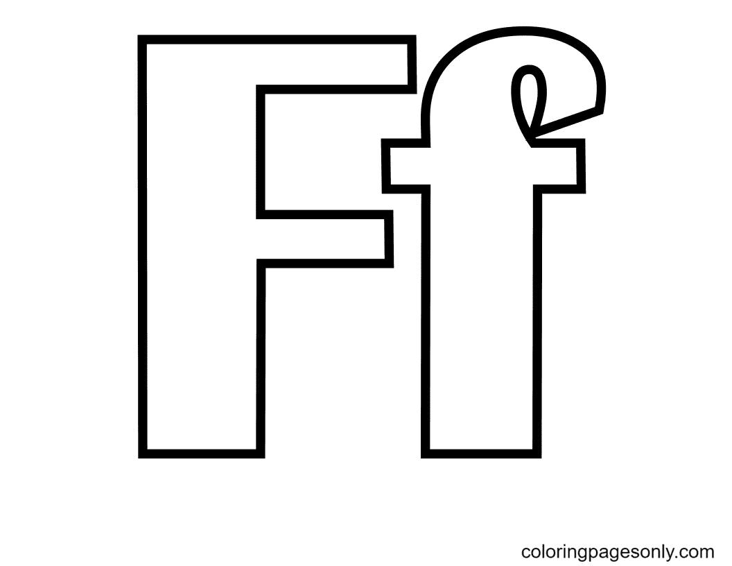 Klassieke letter F van letter F