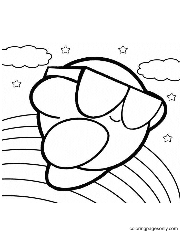 Cool Kirby Coloring Page