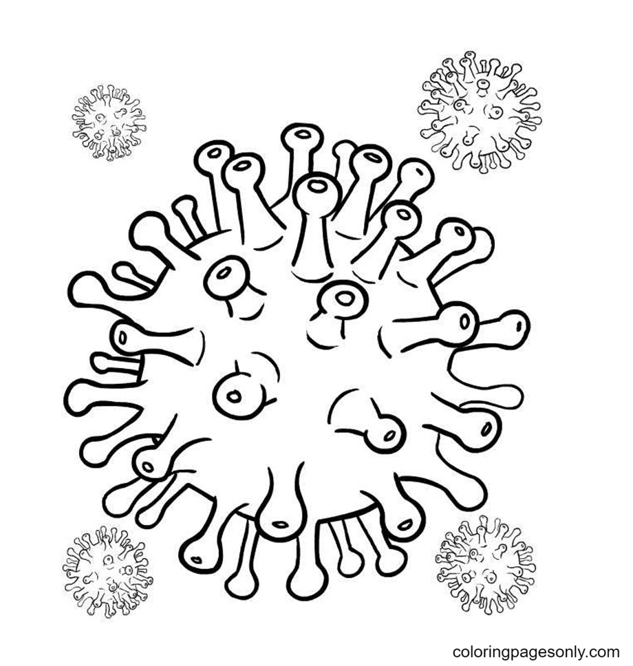 Распечатка вируса короны из вируса короны Covid 19
