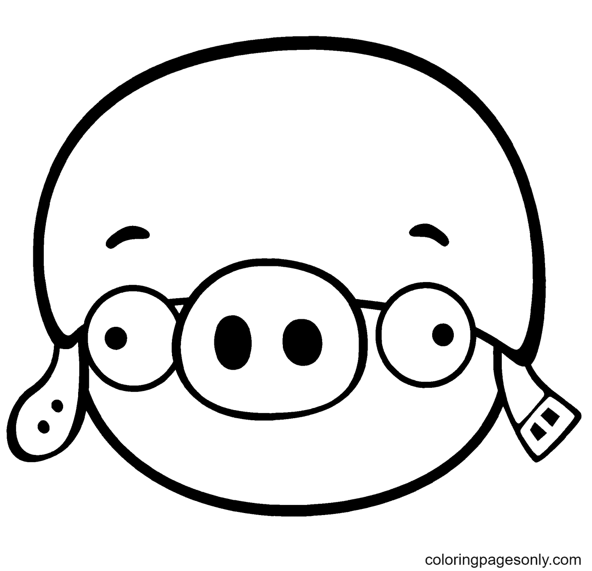 Corporal Pig Coloring Page