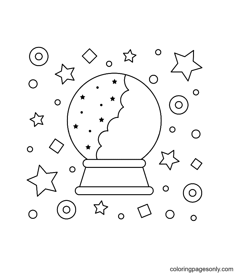 Desenho de Bola de cristal para colorir