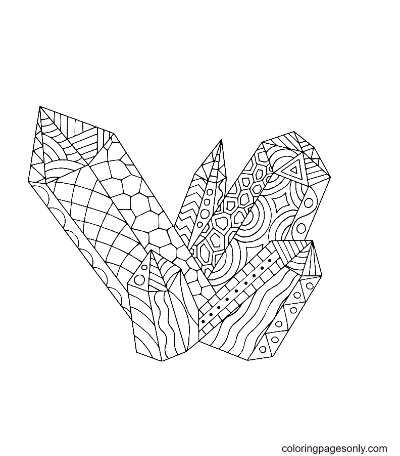 Crystals printable Coloring Pages