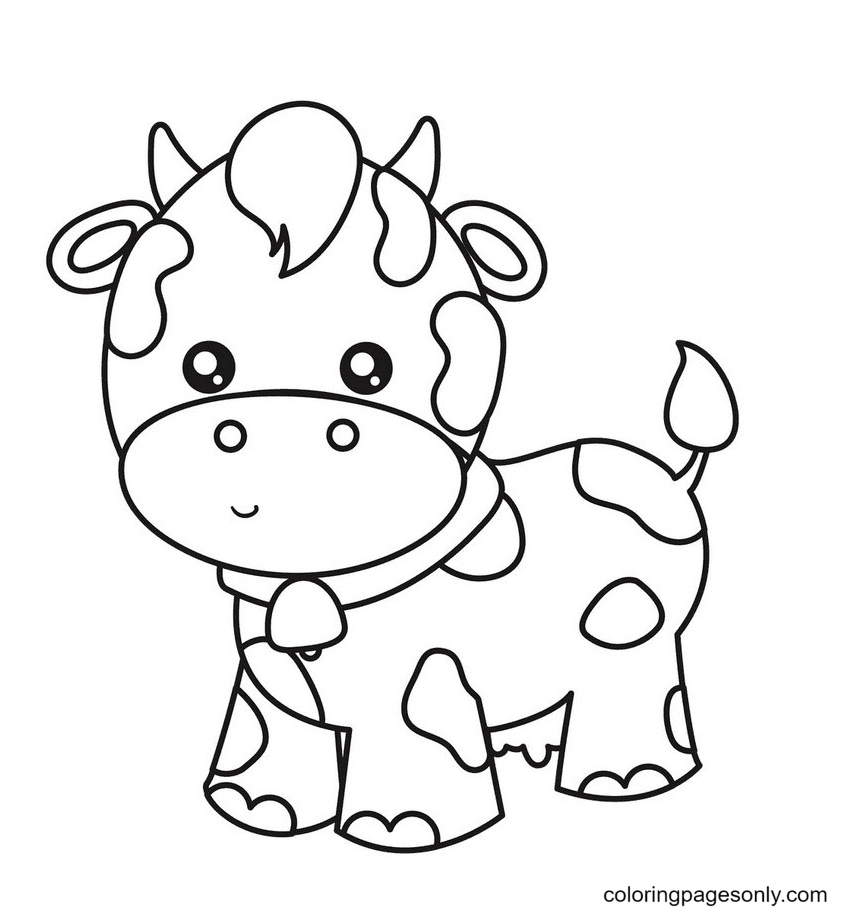 Premium Vector | Vector of calf for coloring page black and white  illustration of baby cow