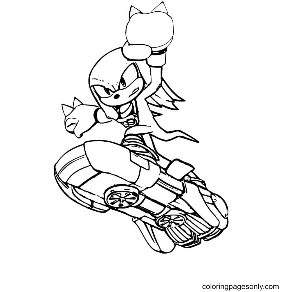Cute Knuckles Coloring Page
