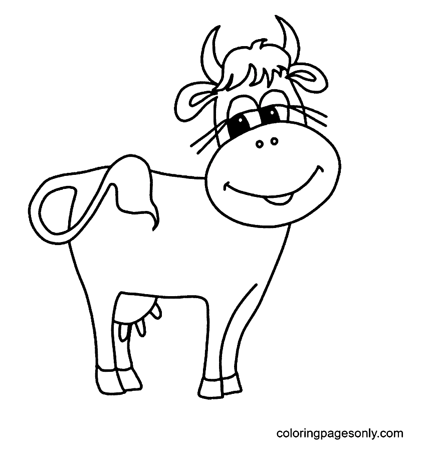 Милая улыбающаяся корова от коровы