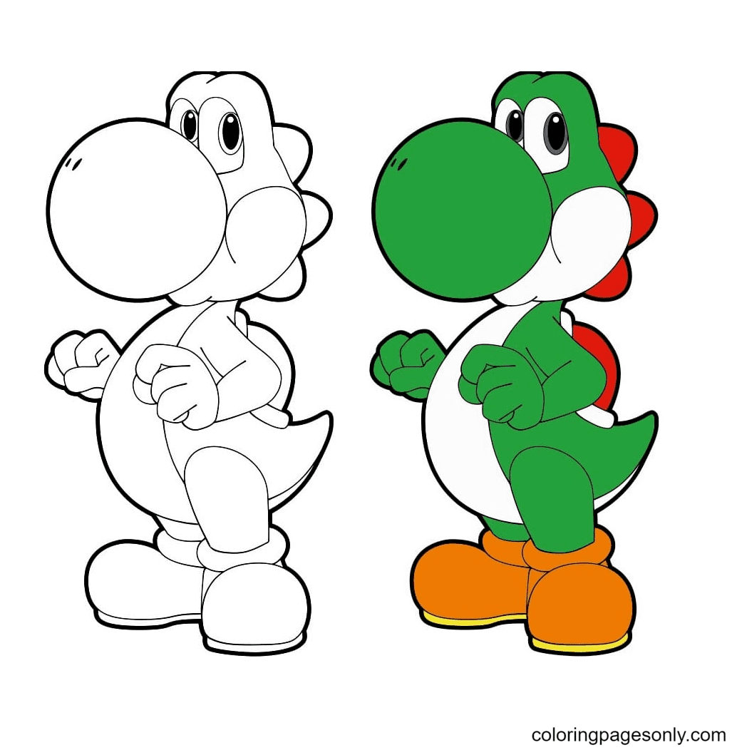 Cute Yoshi Coloring Pages