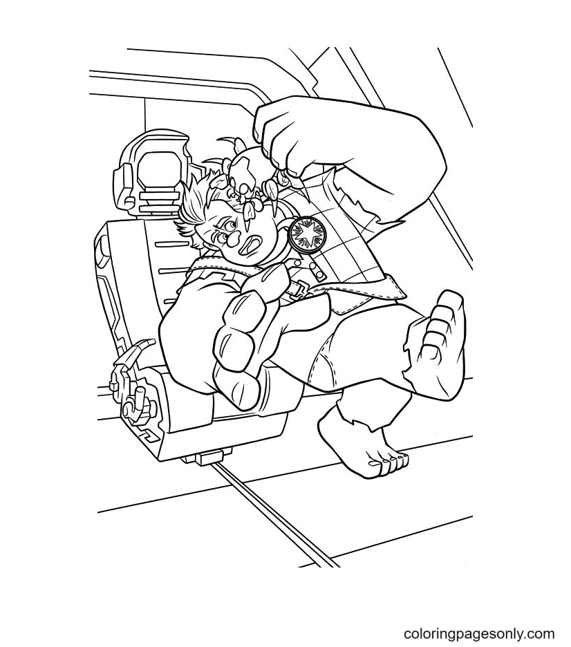 Cy-Bug Attacks Ralph Coloring Page