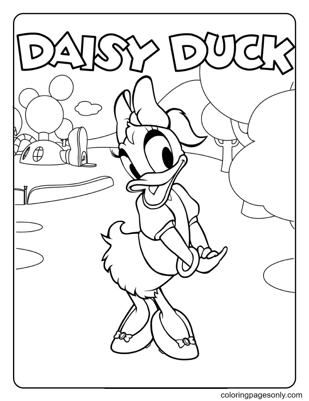 Daisy Duck Beautiful Coloring Pages Daisy Duck Coloring Pages 