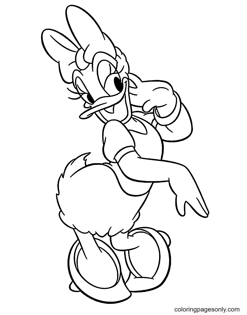 Dibujo para colorear Daisy Duck