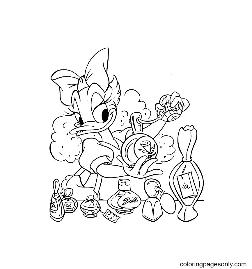 Daisy Making Up Coloring Pages