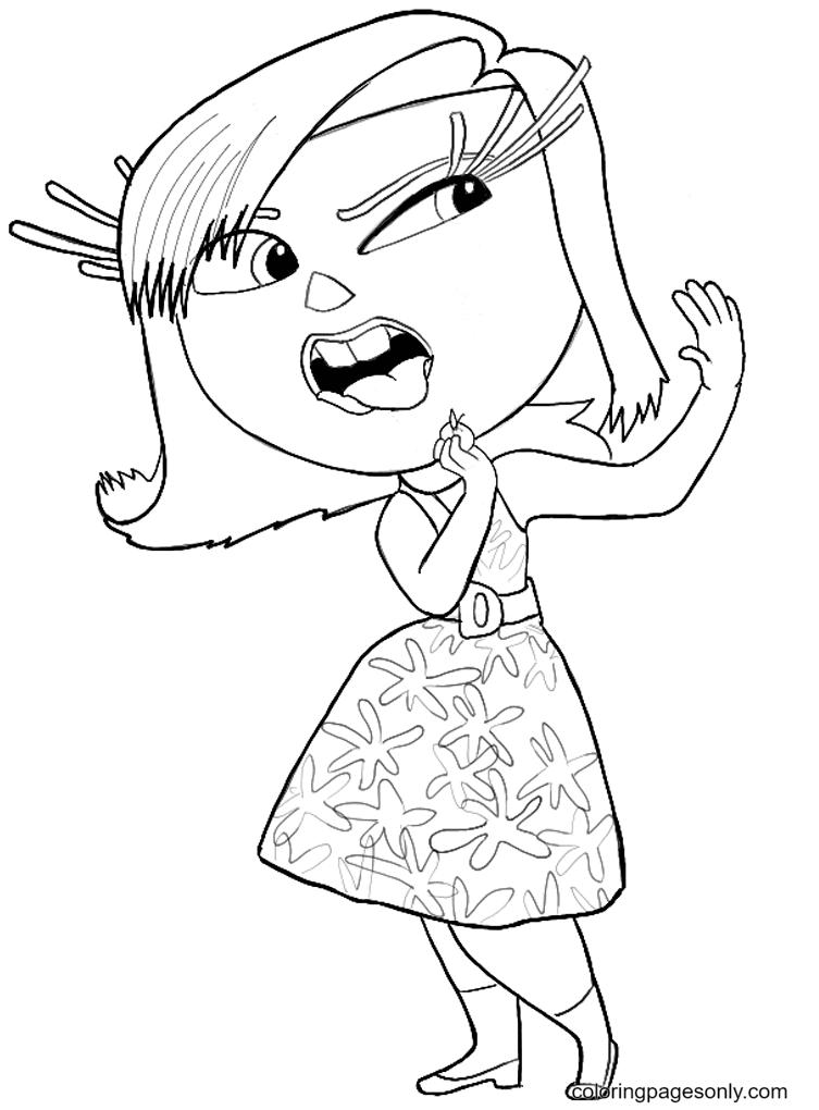 Disgust From Inside Out Coloring Page