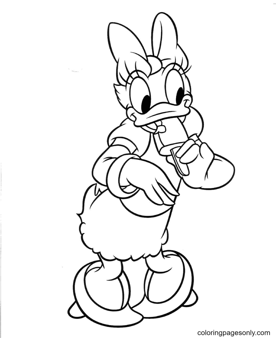 Donald Duck’s Girlfriend Coloring Page