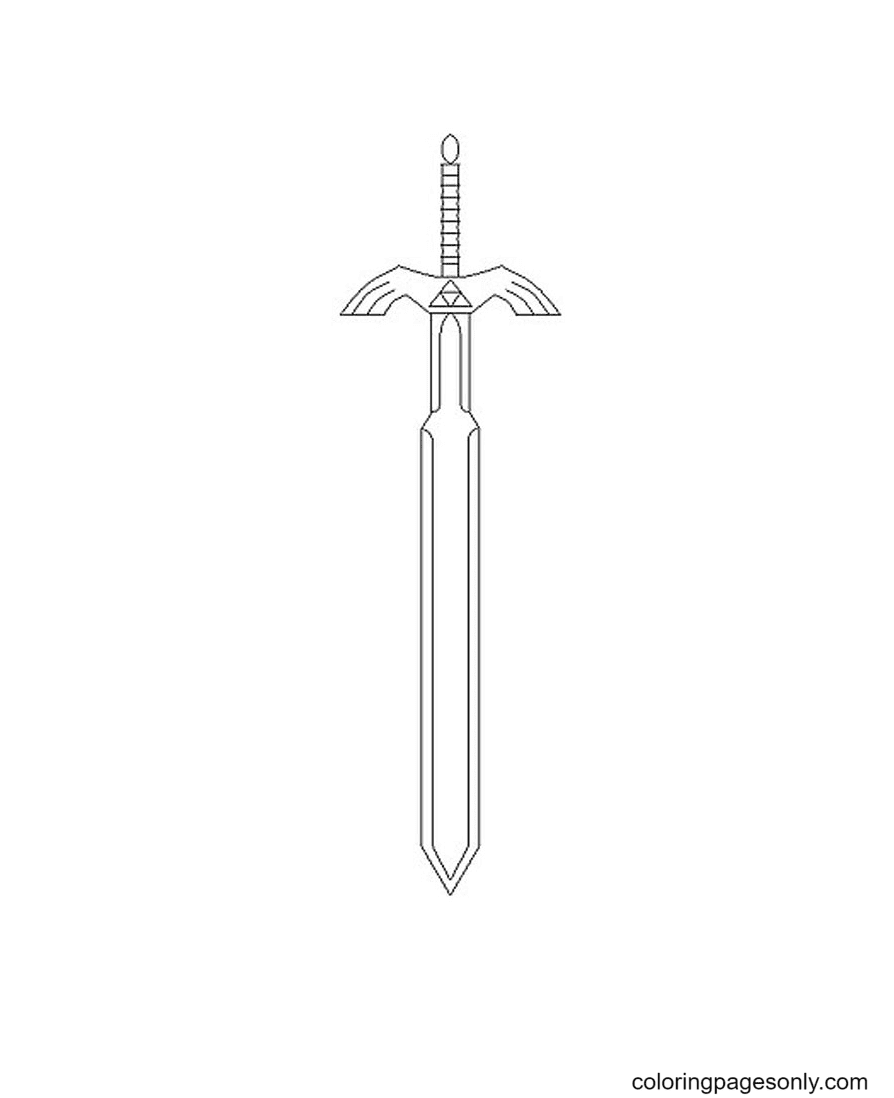 Download Sword Coloring Page PNG