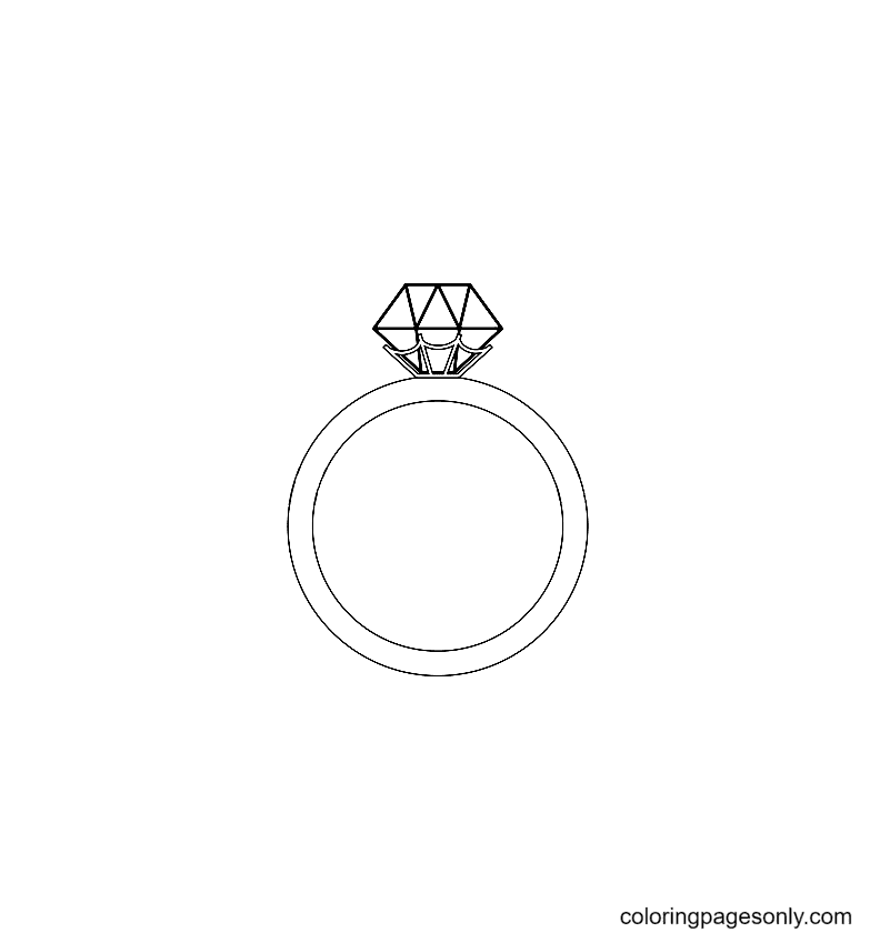 Anel de noivado de cristal