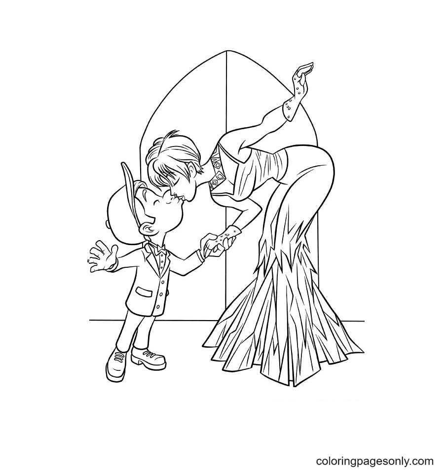 Felix and Calhoun at the Wedding Coloring Pages