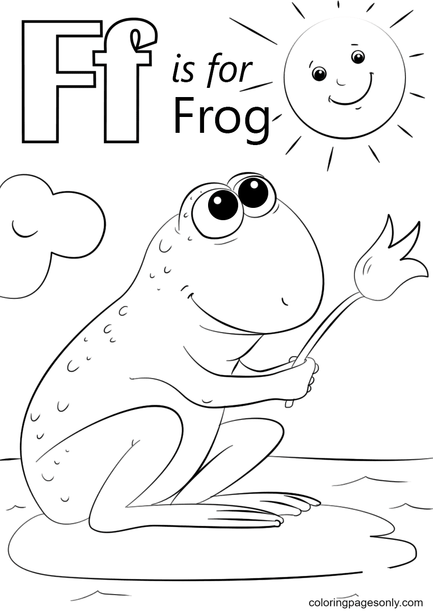 Ff est pour Frog de la lettre F