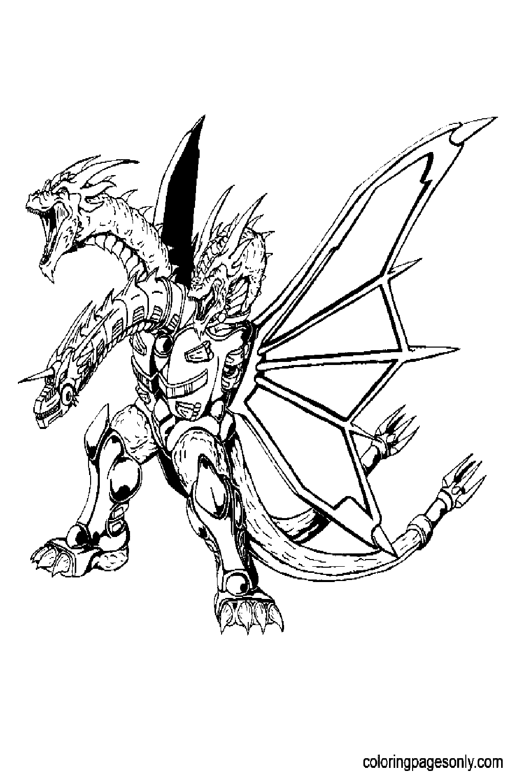 Free Ghidorah King Coloring Pages