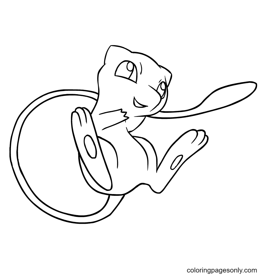Free Printable Mew Coloring Page