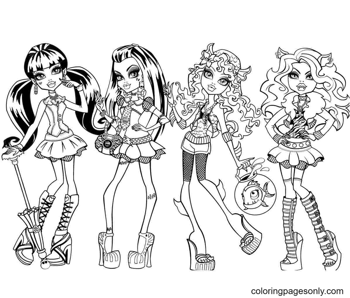 Monster High Boys Coloring Pages
