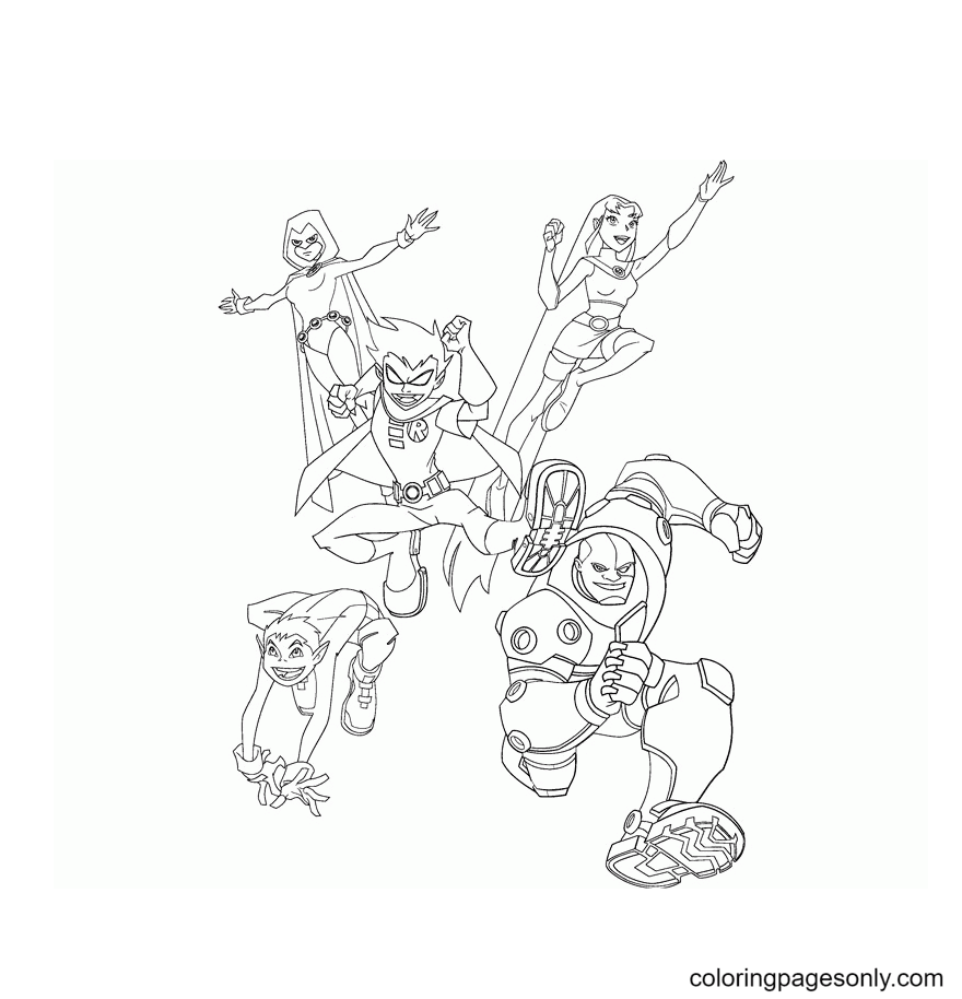 Free Teen Titans Coloring Page