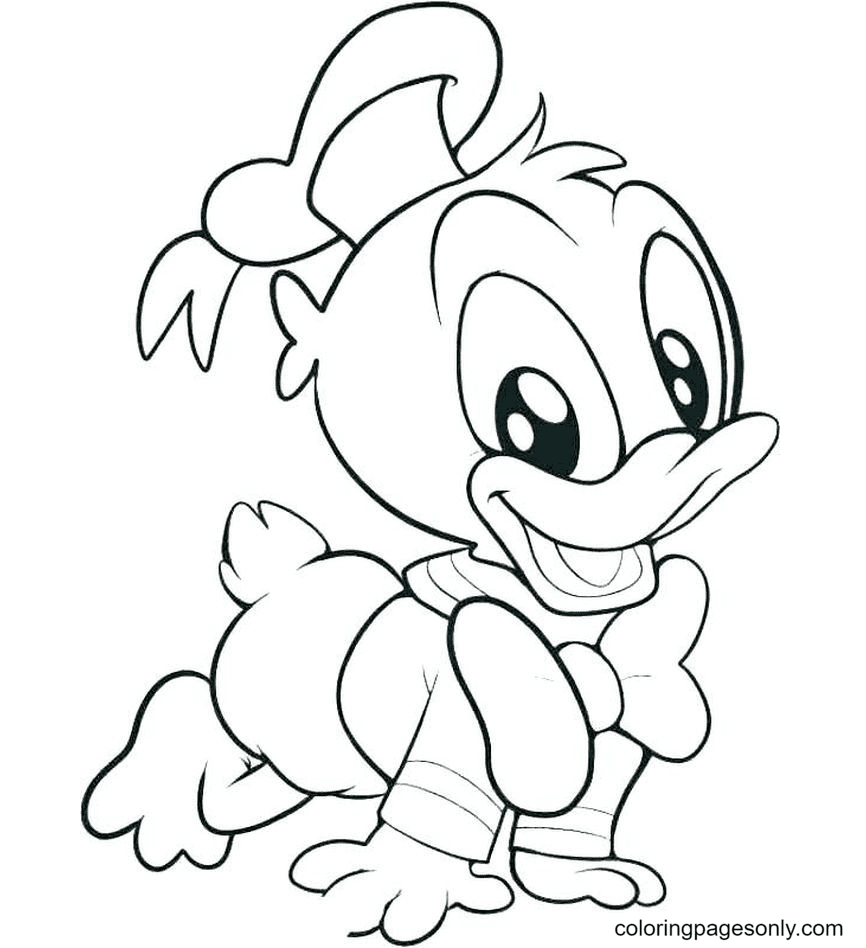 Fun Donald Duck Coloring Page