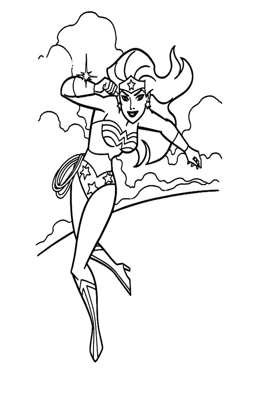 Fun Wonder Woman Coloring Page