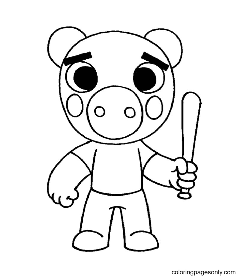 Desenhos de Piggy Roblox 4 para Colorir e Imprimir 