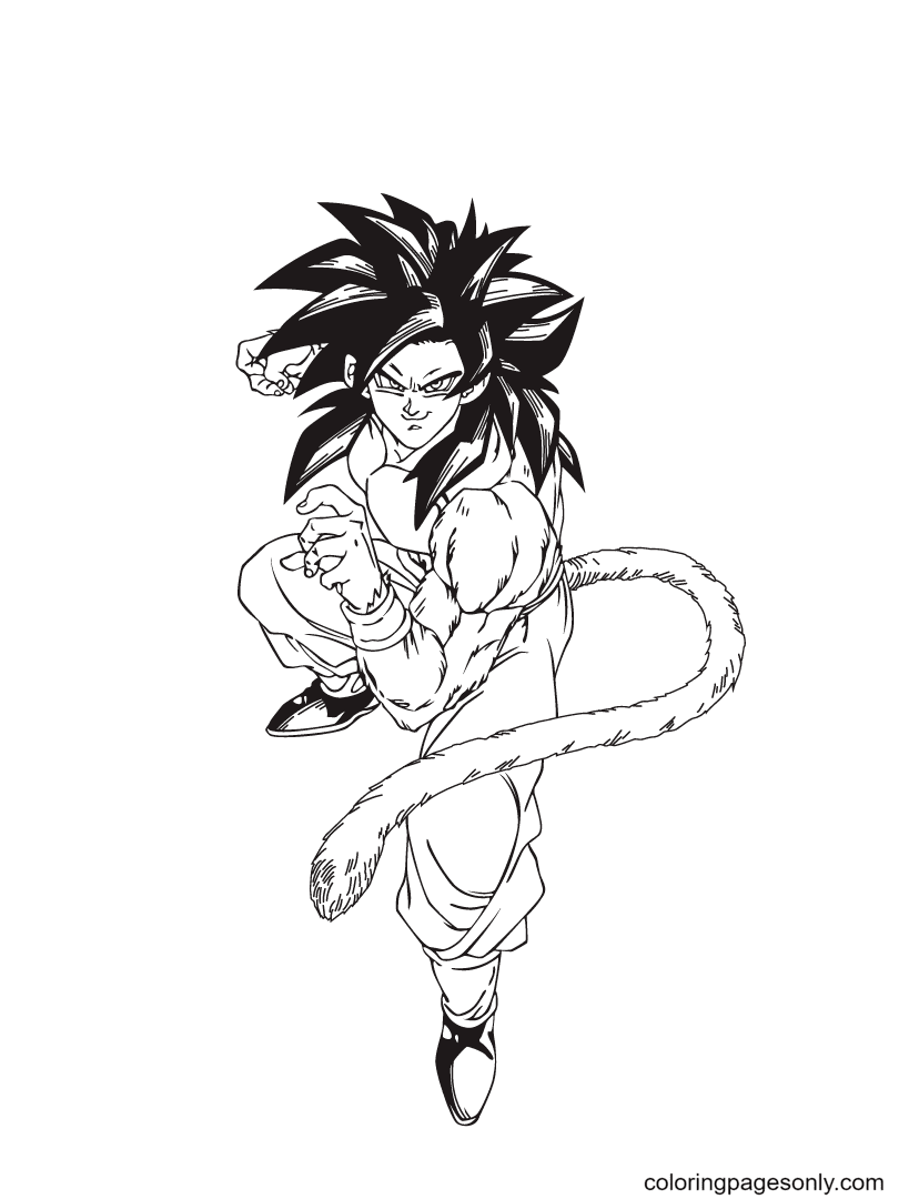 Goku Free Printable Coloring Page - Free Printable Coloring Pages