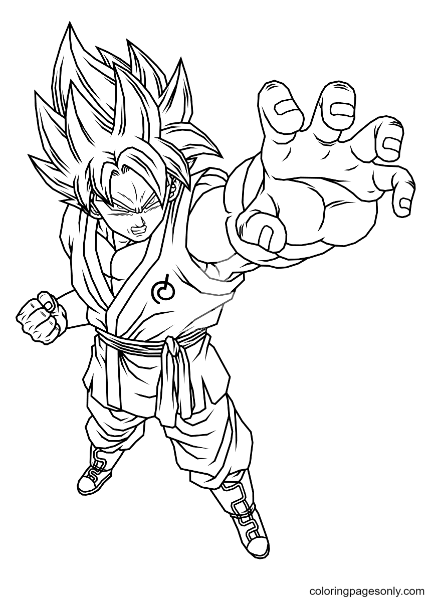 Coloriage Goku Super Saiyan