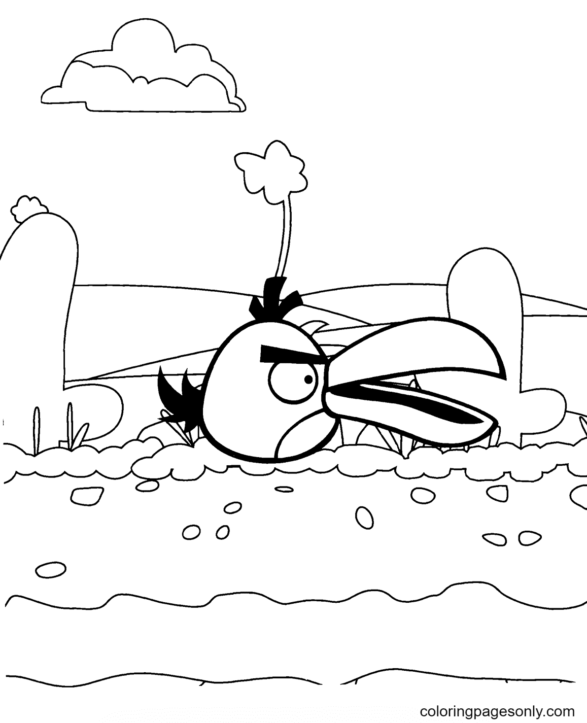 Hal Bird in Desert Coloring Page