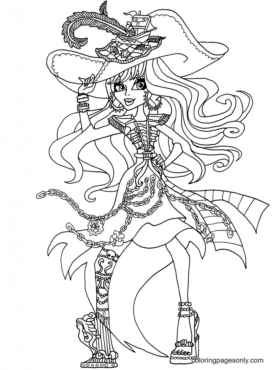 Haunted Vandala Doubloons Coloring Page