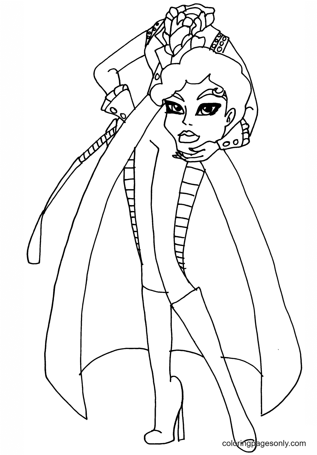 Headless Headmistress Bloodgood Coloring Pages - Monster High Coloring