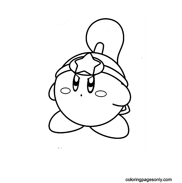 Hero Kirby Coloring Pages