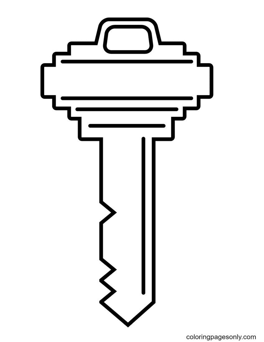 House Key Coloring Page