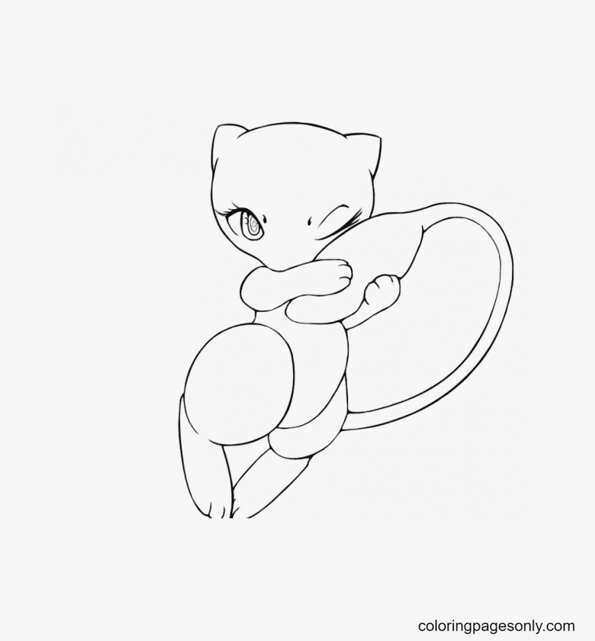 Images For Free Pokemon Mew Coloring Page