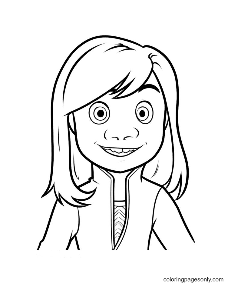 Inside Out Riley Coloring Page