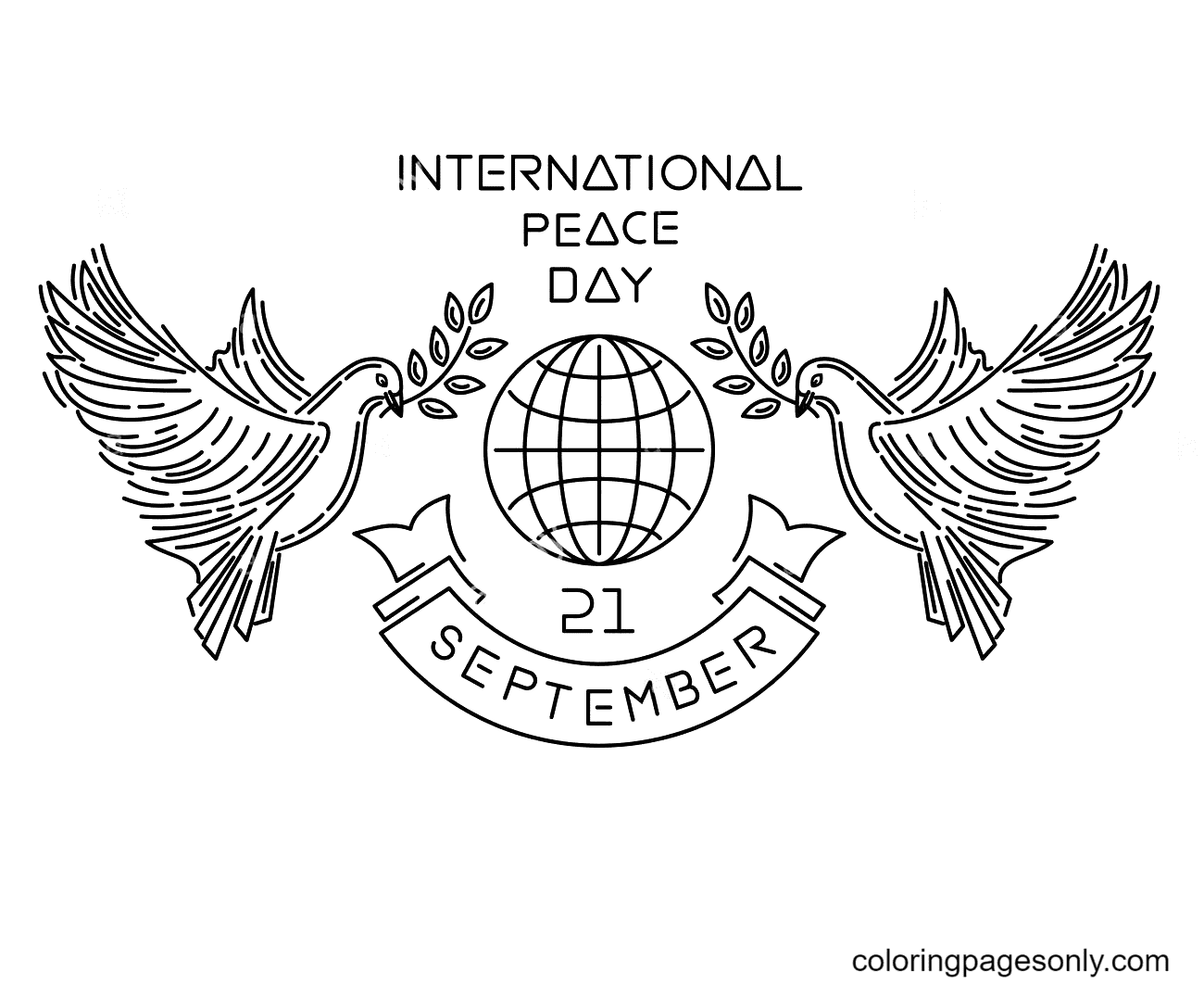 International Peace Day known as World Peace Day Coloring Pages