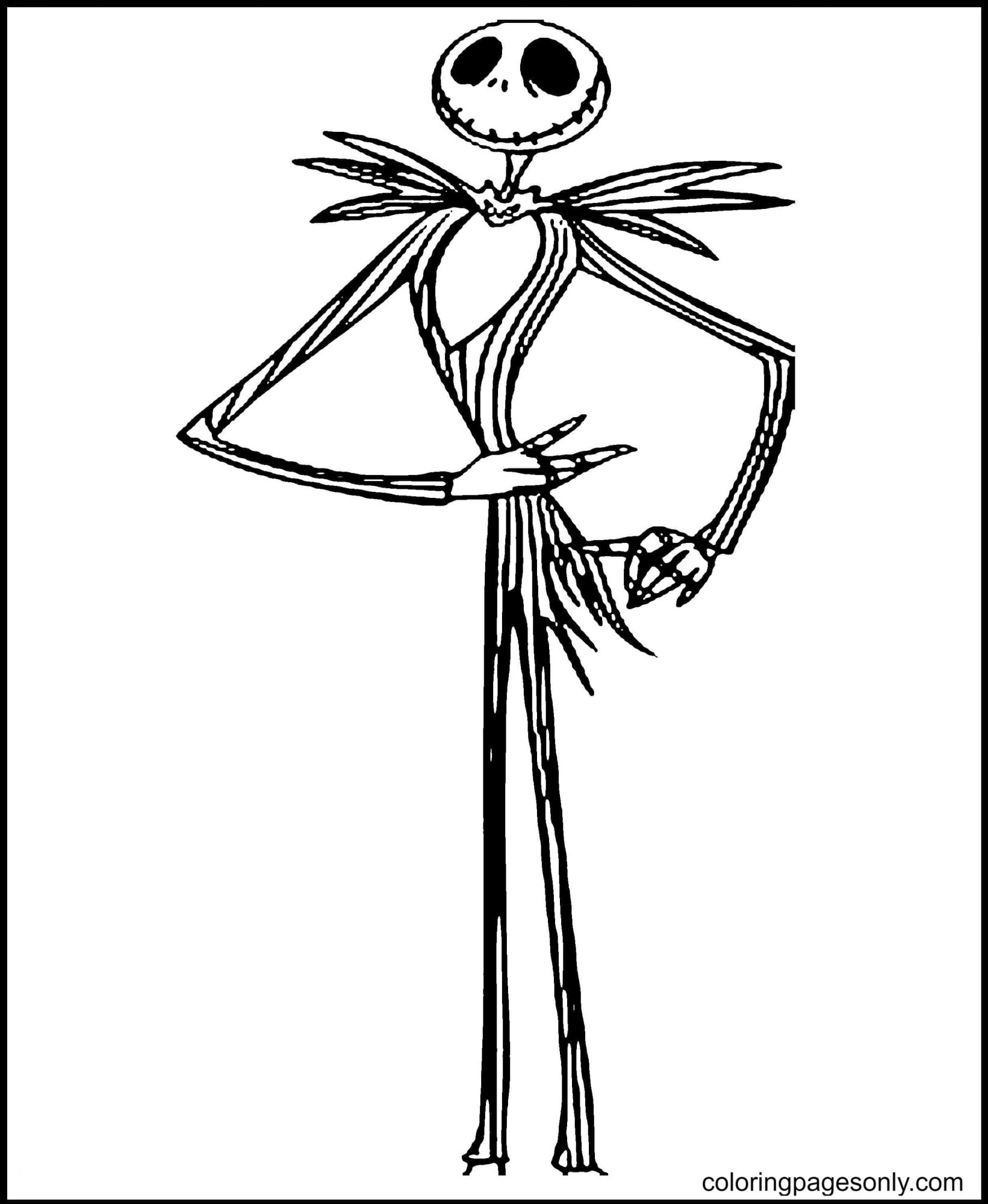 Jack From Nightmare Before Christmas Coloring Page